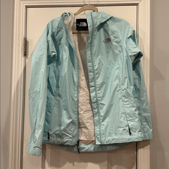 The North Face Women's Mint Green Jacket Hyvent Hooded Rain Coat Windbreaker M - Picture 1 of 2